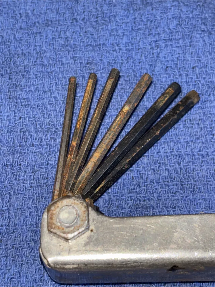 EKLIND FOLDING 9 PIECE HEX ALLEN KEY SET 5/64" TO 1/4" MADE IN USA 91 - Image 2 of 4