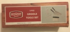 Griddle Tool Set By MidWest Grill Company 5 Piece Stainless Steel - New Open Box