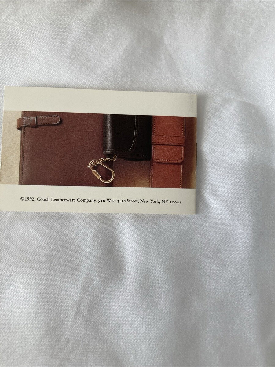 Vintage Coach Men's Black Polished Calfskin Key Fob - New In