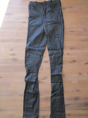 Youth Supre' Leather Denim black pants 