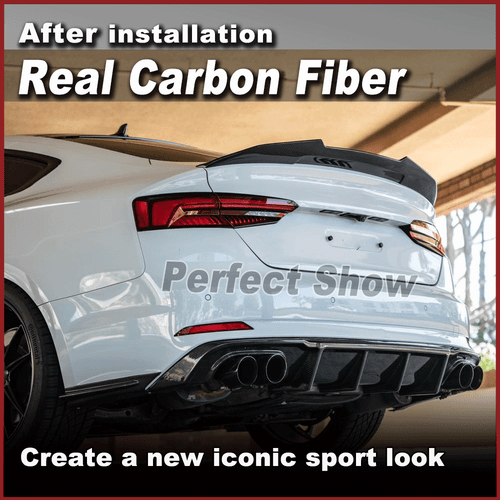 Carbon Heckspoiler Kofferraum Spoiler Flügel Lippe für Audi A5 S5 RS5 Coupe 17UP - Picture 3 of 13