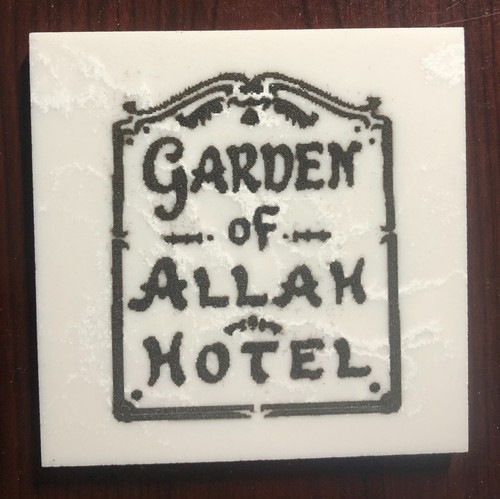 GARDEN OF ALLAH HOTEL Marble Coaster