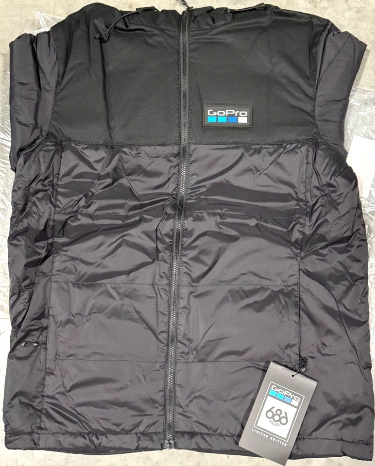 GoPro/686 Avenue Down Parka Jacket Mens Medium Black Limited Edition - Image 4 of 4