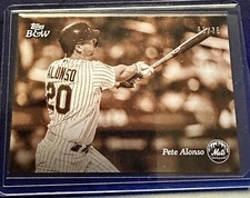 2023 Topps Black & White B&W PETE ALONSO Sepia Filter Parallel 53/75 Mets