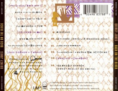 QUINCY JONES - BACK ON THE BLOCK NEW CD
