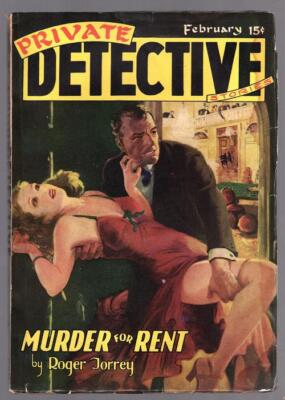 Private Detective Feb 1941 Parkhurst Blonde Red Dress GGA Cvr - Pulp
