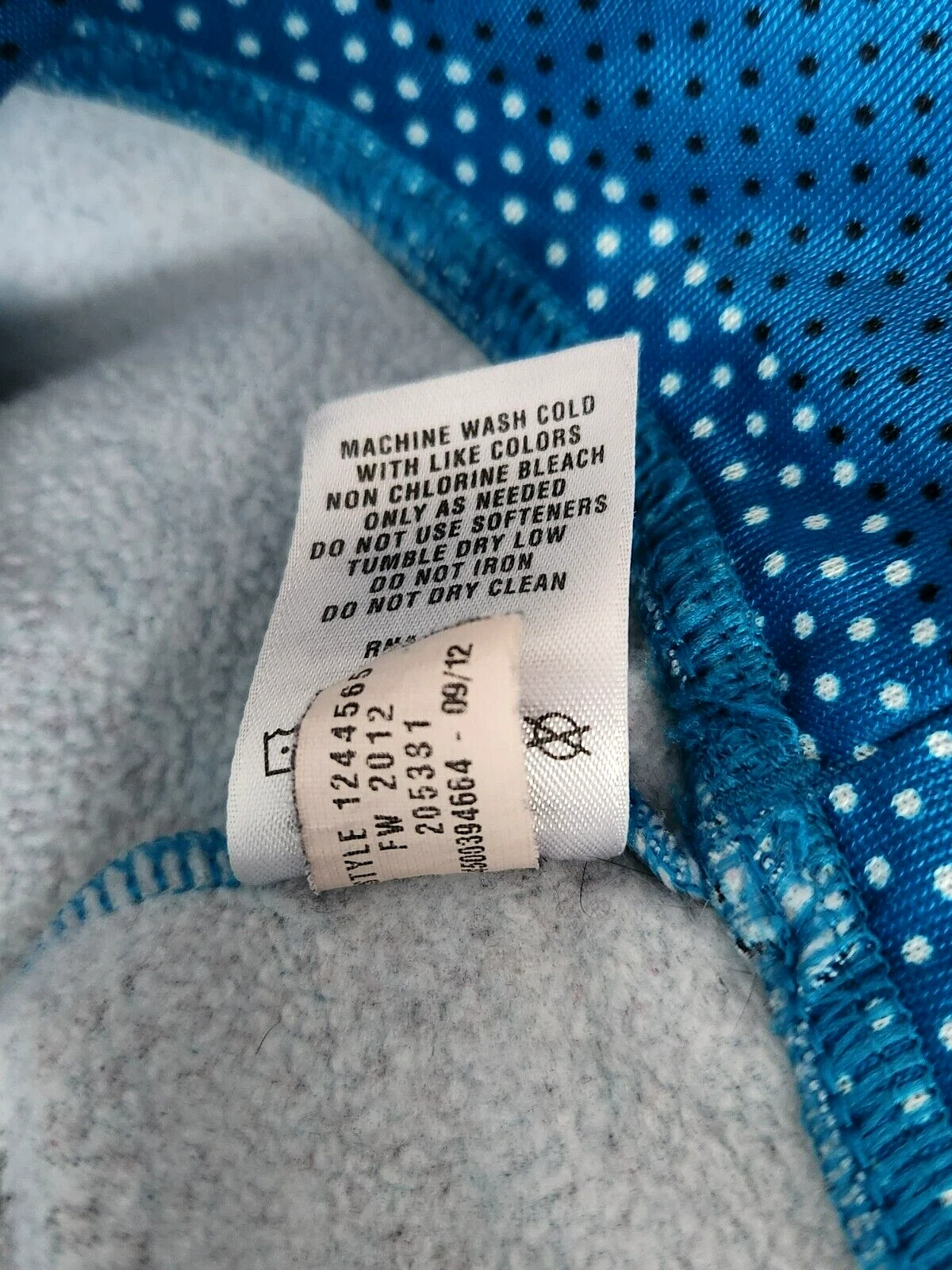 VETEMENTS Felpa con cappuccio ragazzo ragazzo ragazzo Under Armour taglia X Large vestibilità ampia pullover pile blu