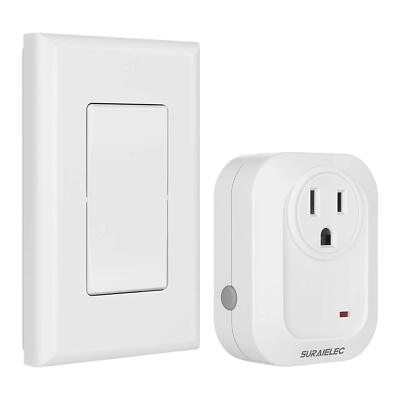 Wireless Wall Switch Remote Control Outlet, No Wiring Needed, 100ft RF Range,...