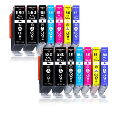 14er Tintenpatronen Multipack PGI580 CLI581 XXL für Canon Pixma TS8200