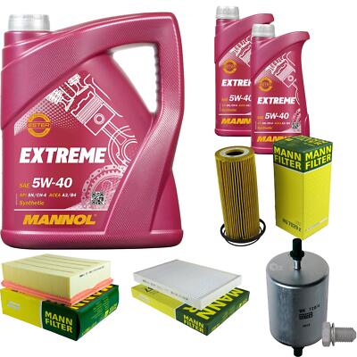 MANN Inspektionspaket 7 L MANNOL Extreme 5W-40 für Audi A4 Avant 3.2 FSI