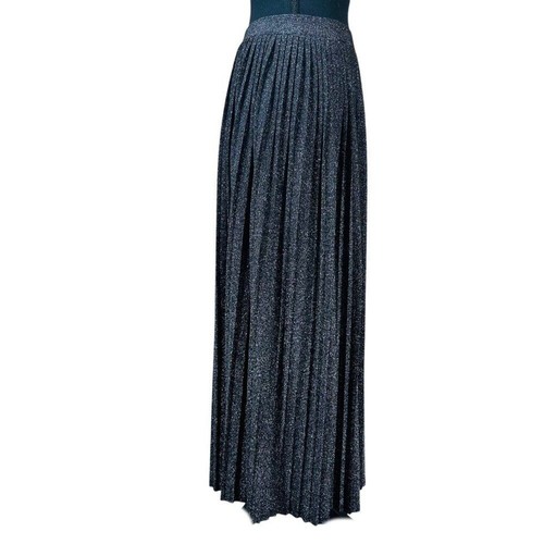 A New Day Black Metallic Pleated A-Line Midi Skirt Size XXL - Picture 2 of 6