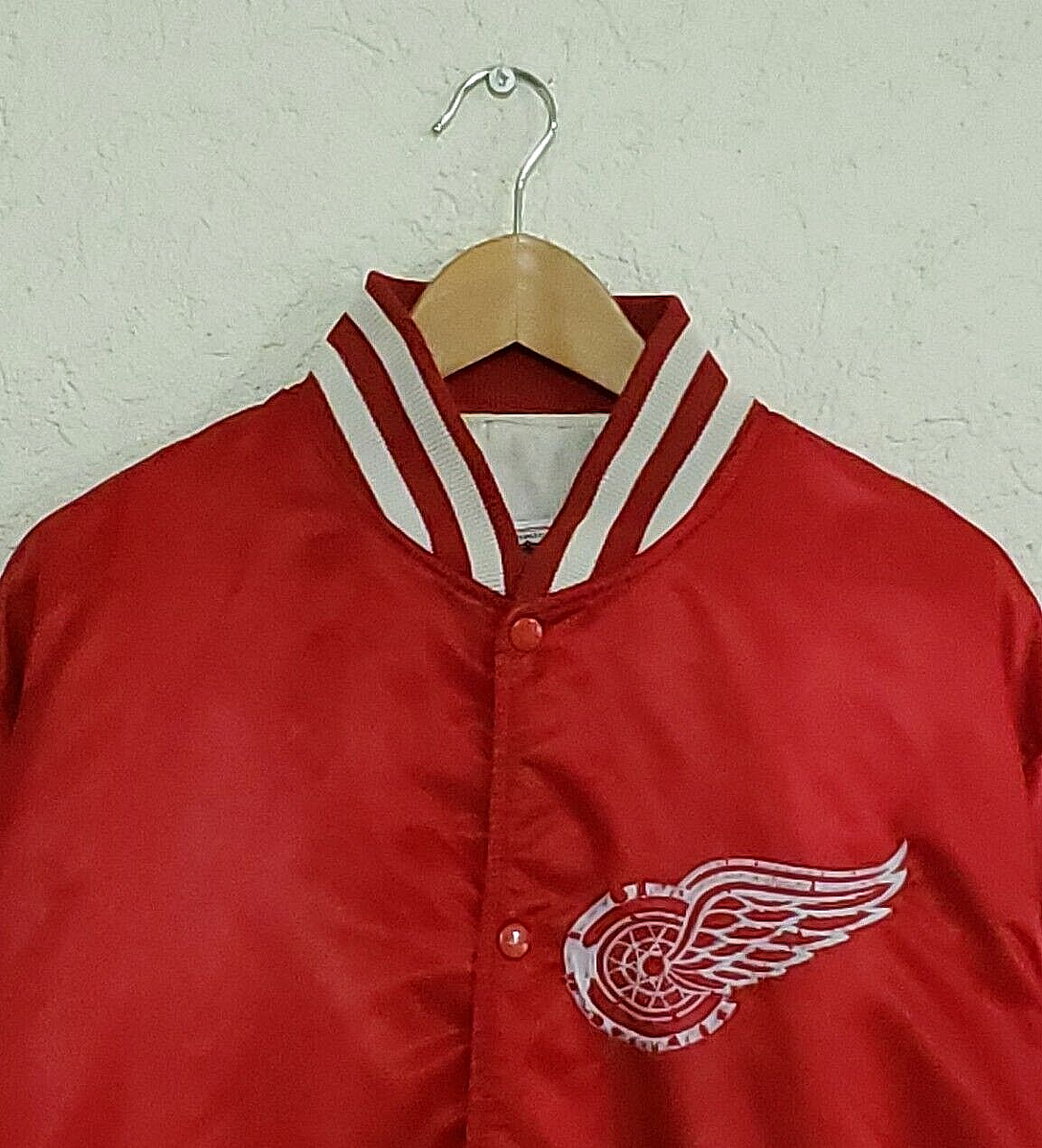 VINTAGE Detroit Red Wings Jacket Adult XL Red White Starter NHL