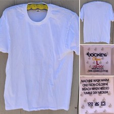Vintage Jockey Classic T-Shirt combed cotton single stitch white made in USA L