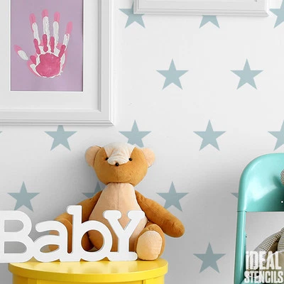 Star Nursery Pattern Stencil Pintura mural reutilizable Home Decor Ideal Stencils