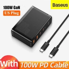 Baseus 100W GaN USB Type C Charger PD Fast Charging Charger For Samsung Macbook