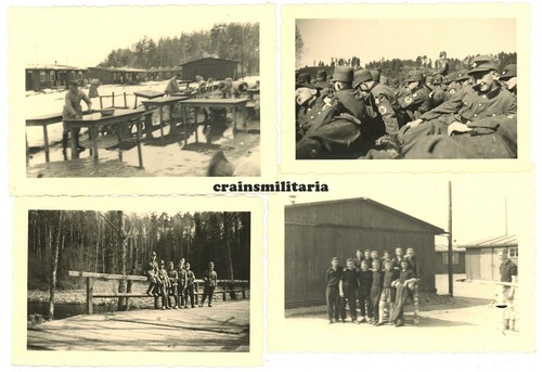 4x Orig. Foto RAD-Abteilung 3/26 in Lager SEELESEN Zelazno b. Nidzica Polen 1940
