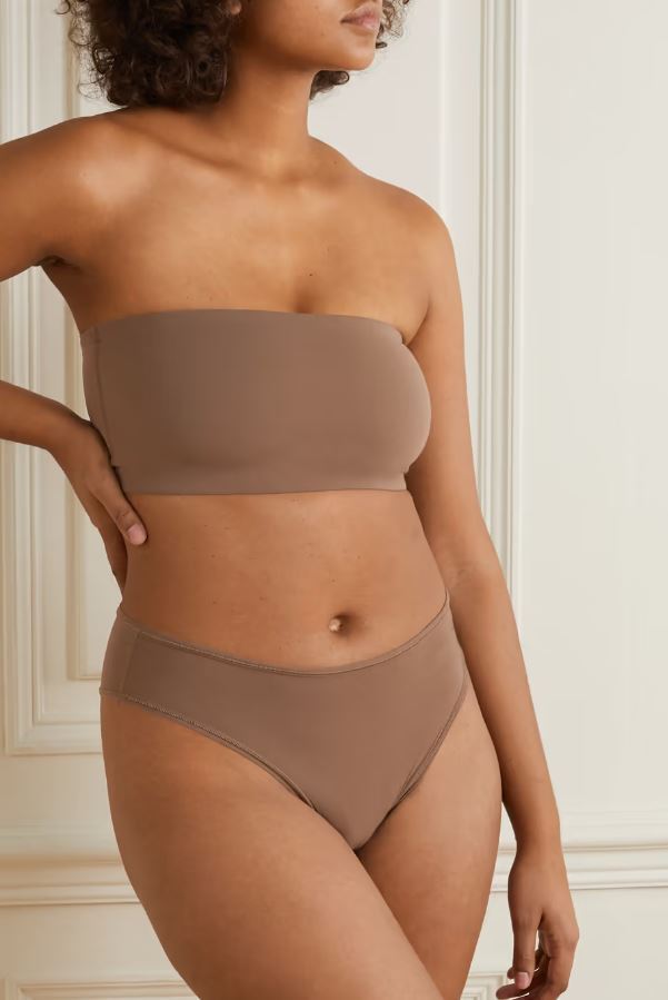 SKIMS Women's Comfort Fit Everybody Strapless Bandeau Bra Brown