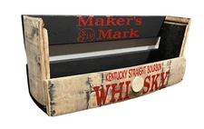Authentic Makers Mark Barrel Stave Shelf. 24” Long X 10” Tall X 7” Wide