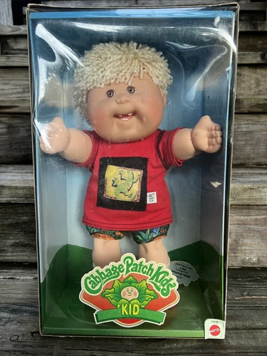 Vintage 1995 Cabbage Patch Kids ‘kid Doll Lizard Shirt Blonde Hair Boy 14130