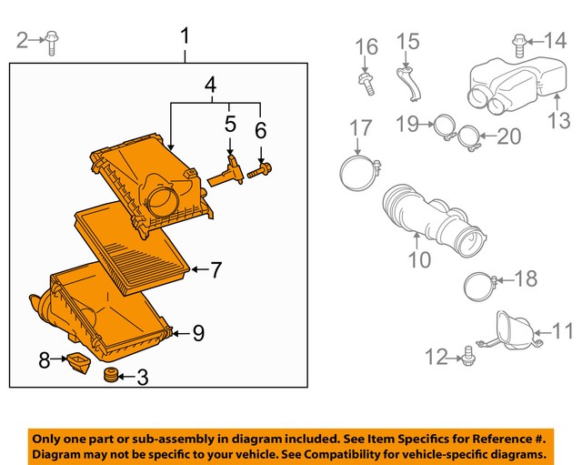 TOYOTA OEM 1014 FJ Cruiser Air Cleaner IntakeFilter Box Housing 1770031871 eBay