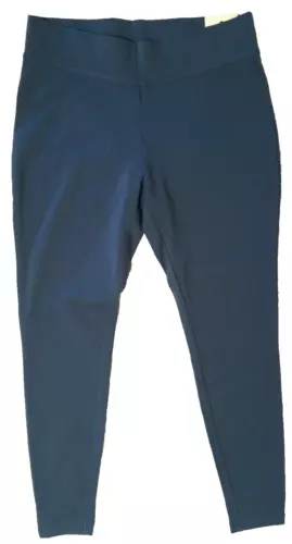 NEW Lands End Women Starfish Mid Rise Slim Legging Elastic Waist Pants Sm 6-8