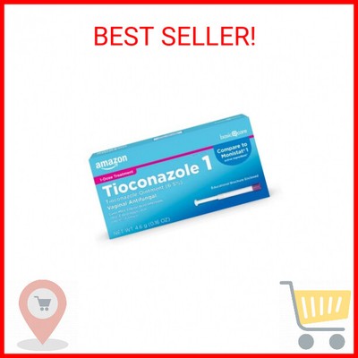 Amazon Basic Care Tioconazole Ointment 6.5 Percent, Vaginal Antifungal, 1-Dose T