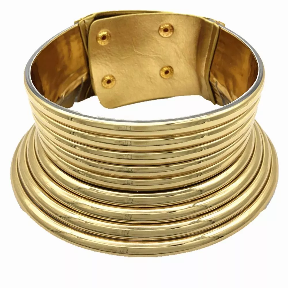 African gold collar sale necklace