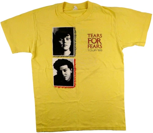 TEARS FOR FEARS vintage USA TOUR t shirt Shout Small co 1980s vintage concert t-shirt, vintage, size S, single stitch, B+ condition