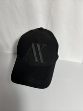 Armani Exchange Cap Mens Adjustable Black Hat...