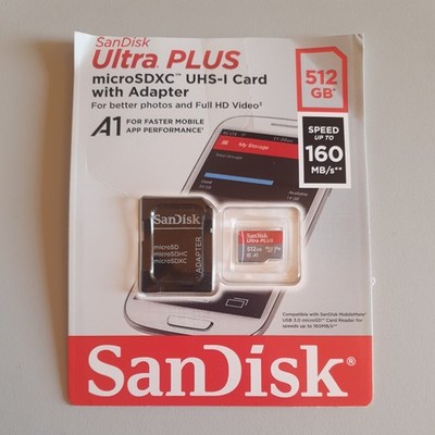 SanDisk Ultra Plus micro SD SDXC Karte 512 GB - mit Adapter