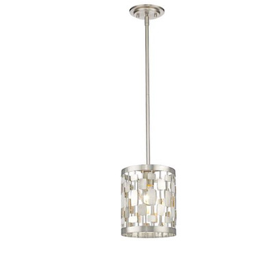 Z-Lite Almet 1 Light Mini Pendant, Brushed Nickel - 430MP-BN