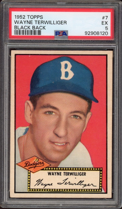 1952 Topps #7 Wayne Terwilliger Black Back PSA EX 5