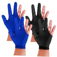 Billiards Glove 2 Pcs Three Finger Pool Gloves - Universal Cue Sports Gloves