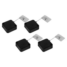 4 Pcs Tv Remote Tether Retractable Security Cable Anti-theft Lock Wire
