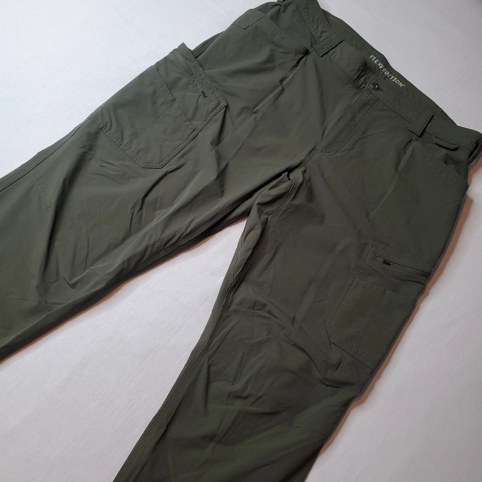 Duluth Trading Men's 40X30 Flexpedition Relaxed Fit Packrat Pants Olive 71153