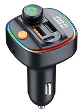 Bluetooth 5.3 FM Transmitter for Car, Wireless Bluetooth Adapter with QC3.0 F...