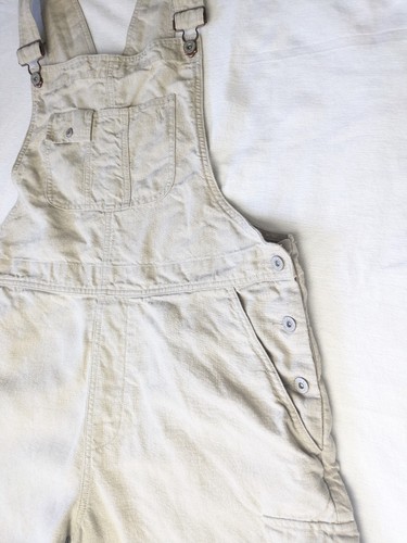 Women's XL OVERALLS 100% Linen Gardening Pocket Comfy Bibs Khaki - Picture 7 of 19
