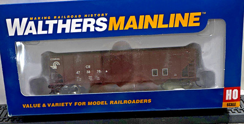 Tolva Walthers Mainline HO Conrail 50' 100 toneladas 3 bahías marrón #489419 910-6721 | Condition: New