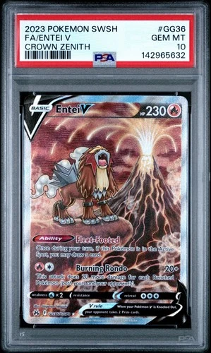 Pokemon Entei V Sword & Shield Crown Zenith Galarian Gallery #GG36 PSA 10 Gen
