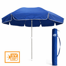 Ombrellone Mare Spiaggia 240 cm Antivento Alluminio UV50+ Inclinabile Custodia