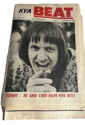 KYA Beat Newspaper Sonny Bono Cher Beatles Rolling Stones Music Sept 25 1965