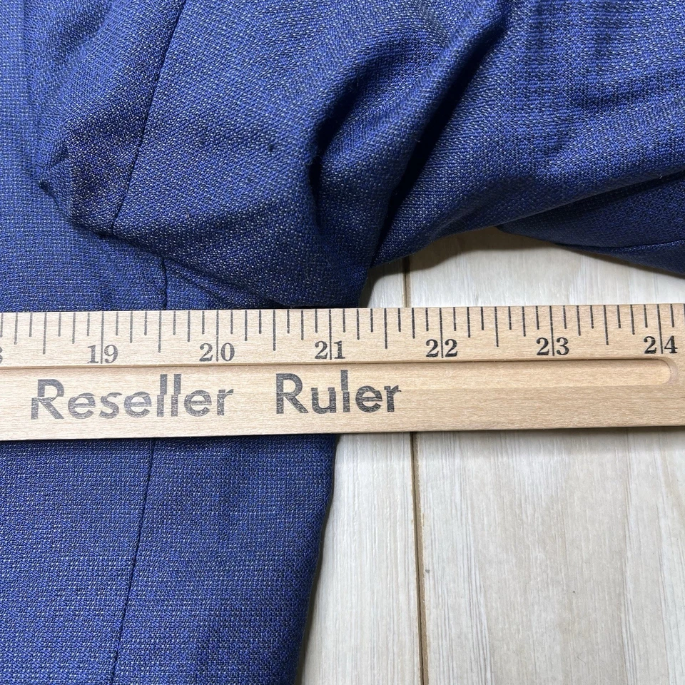 Traje Hugo Boss Hombre 2 Piezas Texturizado Azul Doble Ventilación Talla 42R/36x30 Moderno Foto 4 de 4