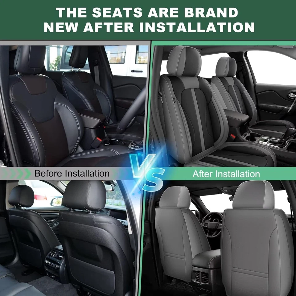 Fundas de asiento de coche para Buick Envision 2016-2025, cojín de asiento de cuero PU (5 asientos) Foto 3 de 4