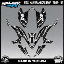 Graphics Kit for KAWASAKI KFX450R (2008-2014 Electron Series - White