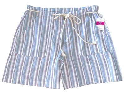 FRESH PRODUCE Sm Bluefin BLUE RIO $65 Del Mar Cotton Casual Shorts & Belt NWT S