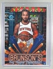 Jalen Brunson 2025 Bowman Chrome Gold Geometric Refractor Hobby Stars 10/50