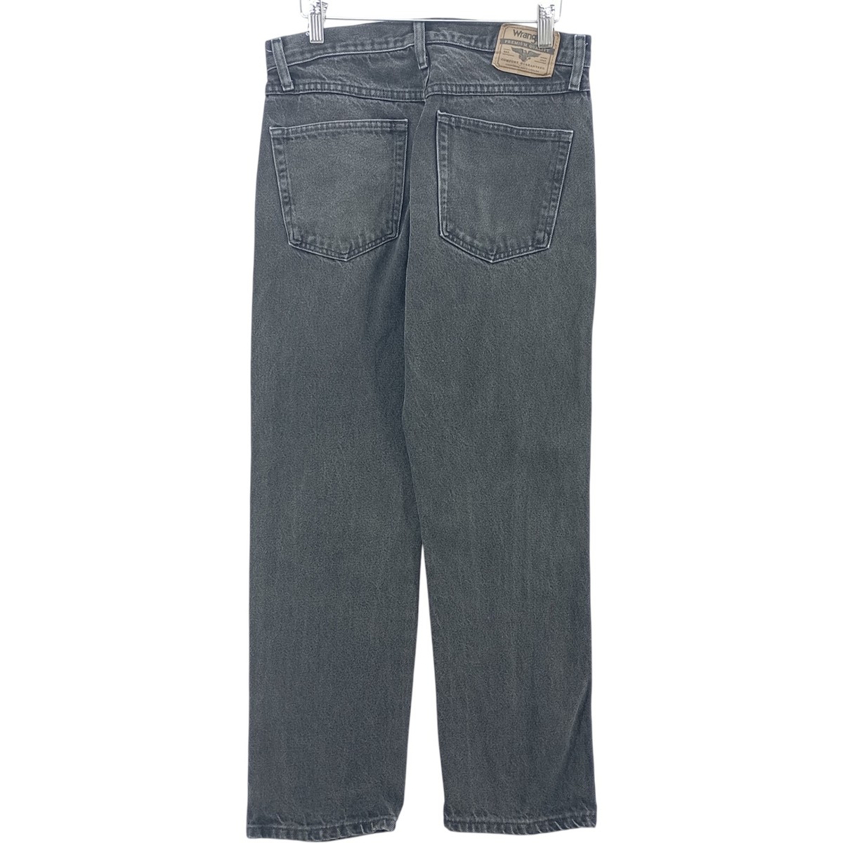 Used Wrangler Regular Fit Black Denim Straight Leg Denim Pants Men's Size W31 thumbnail 2