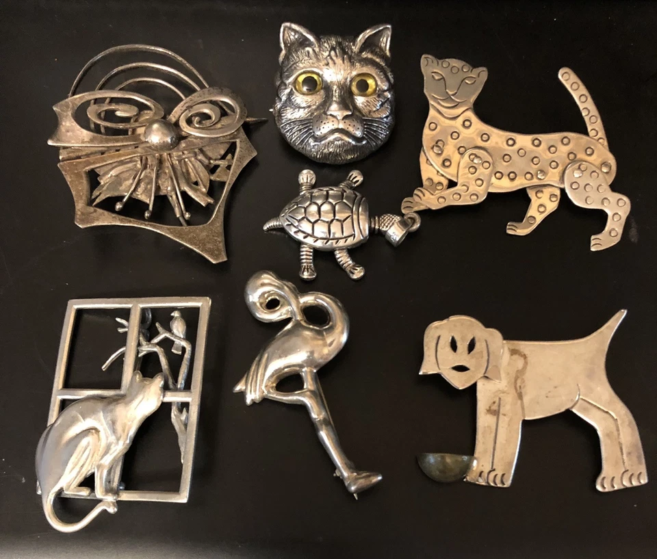 Lot Of Vintage Sterling 925 And More Figural’s (lot F4) - Image 3 of 4