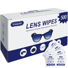 Lens Wipes for Eyeglasses, Eyeglass Lens Cleaning Wipes Pre-moistened Individ...