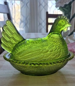 Indiana Glass Hen | eBay